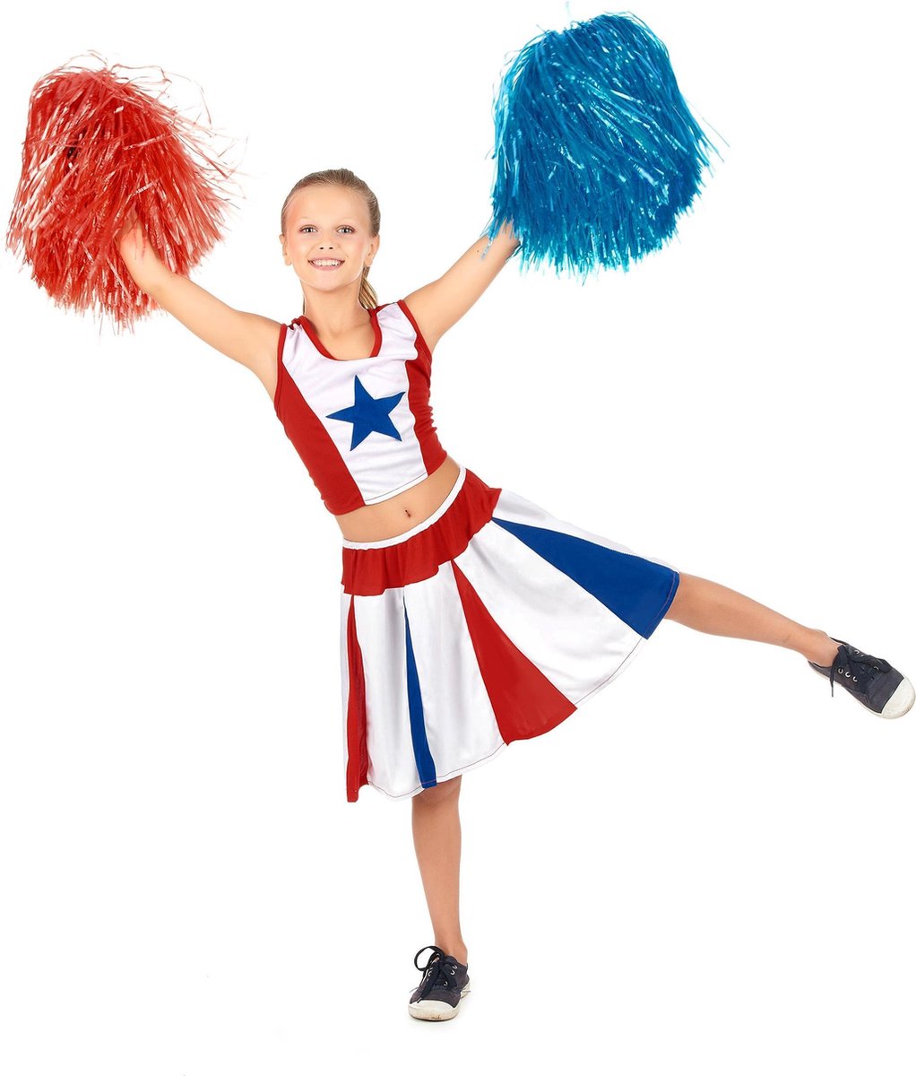 Cheerleader kostuum voor meisjes - Verkleedkleding - Maat 158