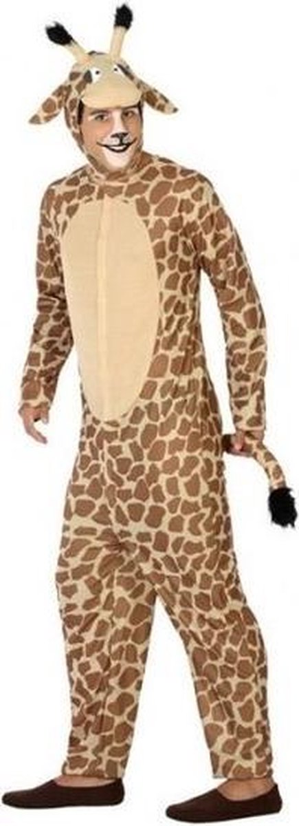 Dierenpak giraffe onesie verkleedset/kostuum voor volwassenen - carnavalskleding - voordelig geprijsd 38/40