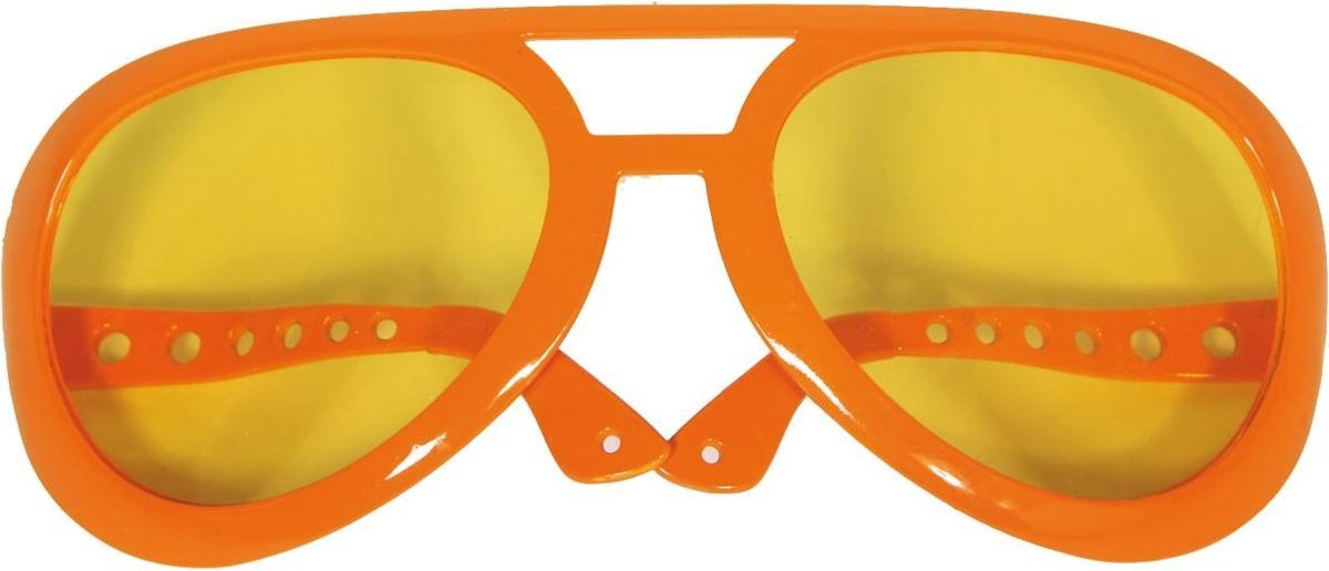 Folat - Oversized oranje Elvis bril