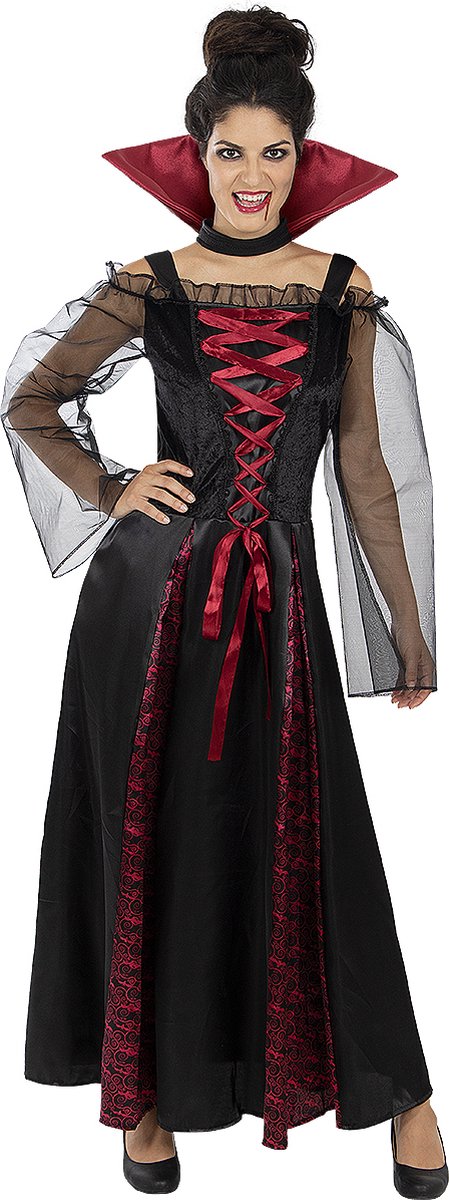 Funidelia | Vampier Kostuum Voor voor vrouwen - Halloween, Horror, Dracula, Vampire - Kostuum voor Volwassenen Accessoire verkleedkleding en rekwisieten voor Halloween, carnaval & feesten - Maat 3XL - Zwart