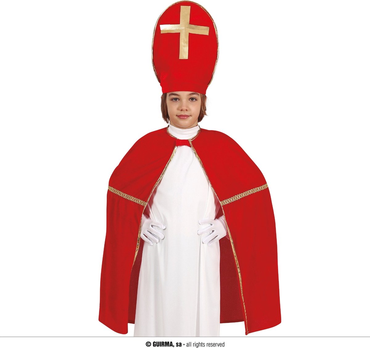 Guirma - Sinterklaas Kostuum - Goed Heilig Kind Sinterklaas Kind Kostuum - Rood - Sinterklaas - Verkleedkleding