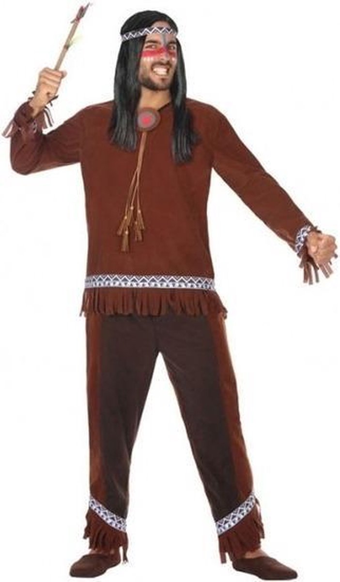 Indiaan verkleed kostuum - Indianen verkleed pak voor heren - carnavalskleding - voordelig geprijsd XL