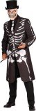 Jas skelet heer zwart, inclusief stropdas Maat XL