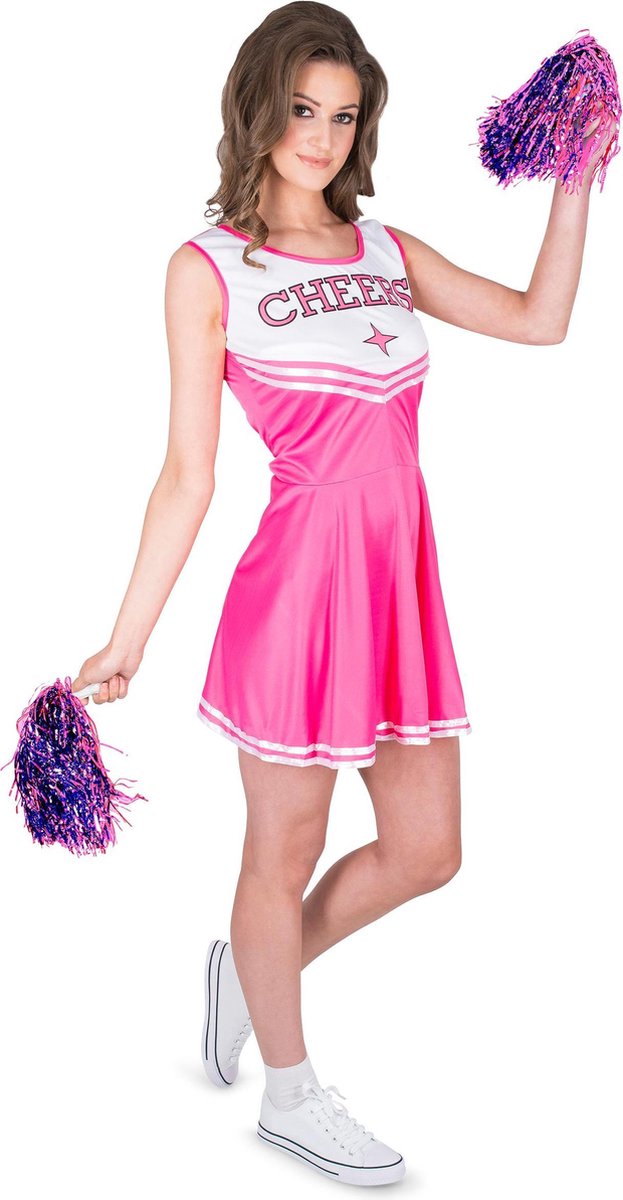 Karnival Costumes Roze Cheerleader Kostuum Dames Carnavalskleding Dames Carnaval Verkleedkleding Volwassenen - Polyester - Maat XL