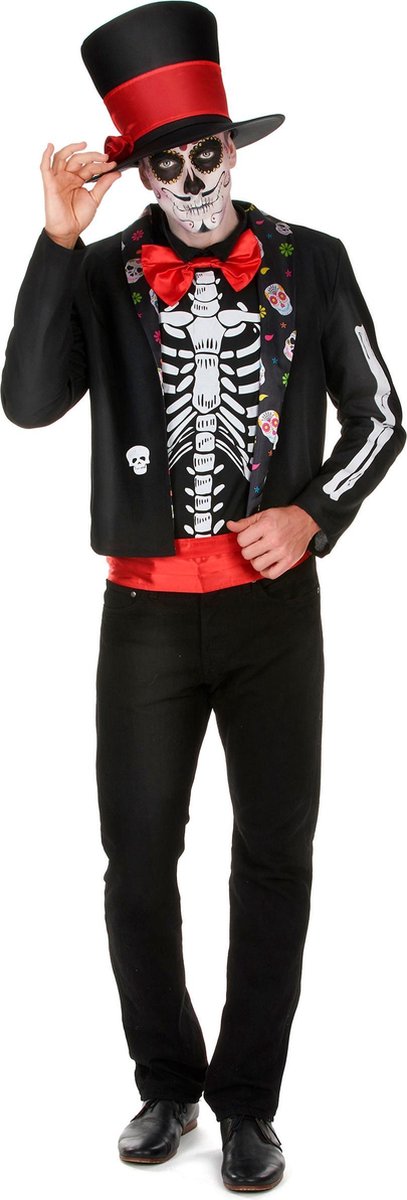 LUCIDA - Día de los Muertos skelet outfit voor mannen - XL