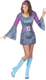LUCIDA - Hippie Flower Power outfit voor dames - S