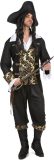 LUCIDA - Zwart-goudkleurig piraat kostuum voor mannen - XL