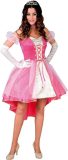 Magic By Freddy's - Koning Prins & Adel Kostuum - Lieftallige Prinses Roze Wolk Jurk Vrouw - Roze, Wit / Beige - XXL - Carnavalskleding - Verkleedkleding