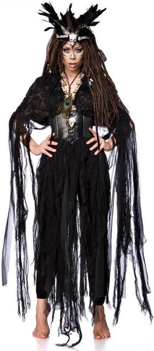 Mask Paradise - Voodoo Witch Costume - Zwart