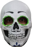 Masker skelet met groene oogkringen Halloween - Verkleedmasker - One size