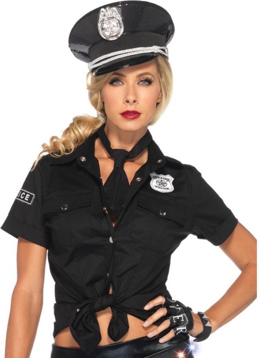 Politie agente hemd voor dames - Verkleedkleding - Large