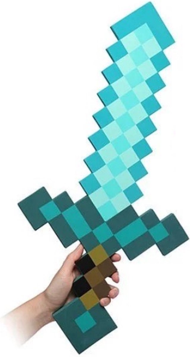 Purepeak Minecraft Zwaard - Minecraft Speelgoed Voor Kinderen - Diamond Foam Sword - 45 cm