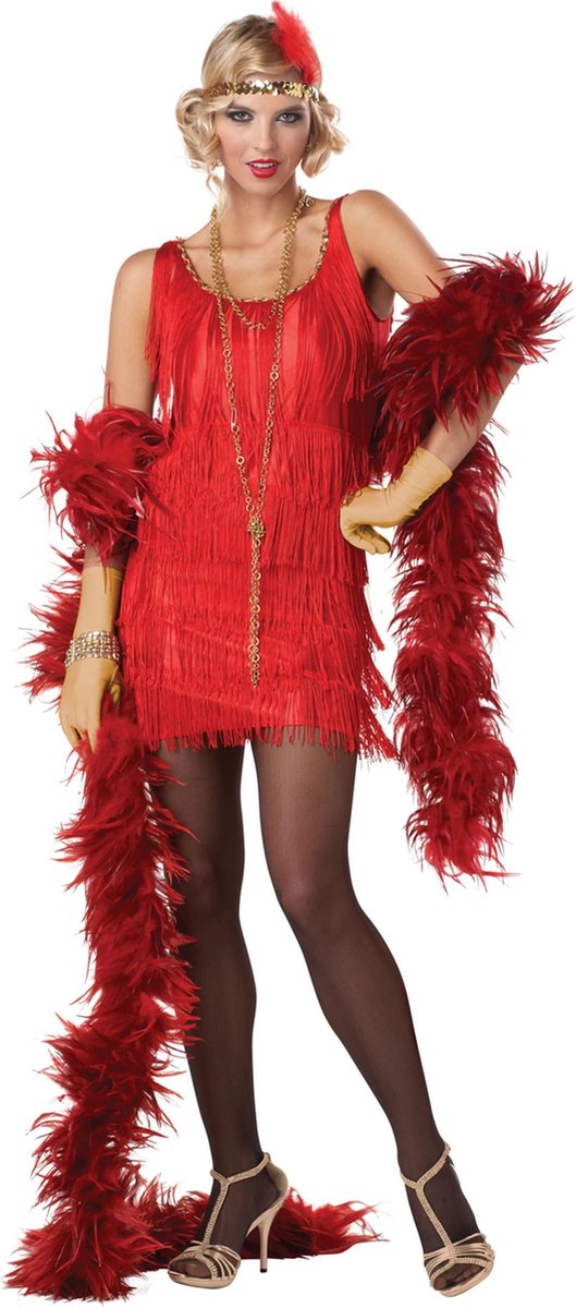 Rood Charleston kostuum voor vrouwen - Verkleedkleding - Small