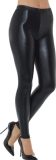 Smiffy's - Jaren 80 & 90 Kostuum - Zwarte Metallic Disco Legging Vrouw - Zwart - Medium - Carnavalskleding - Verkleedkleding
