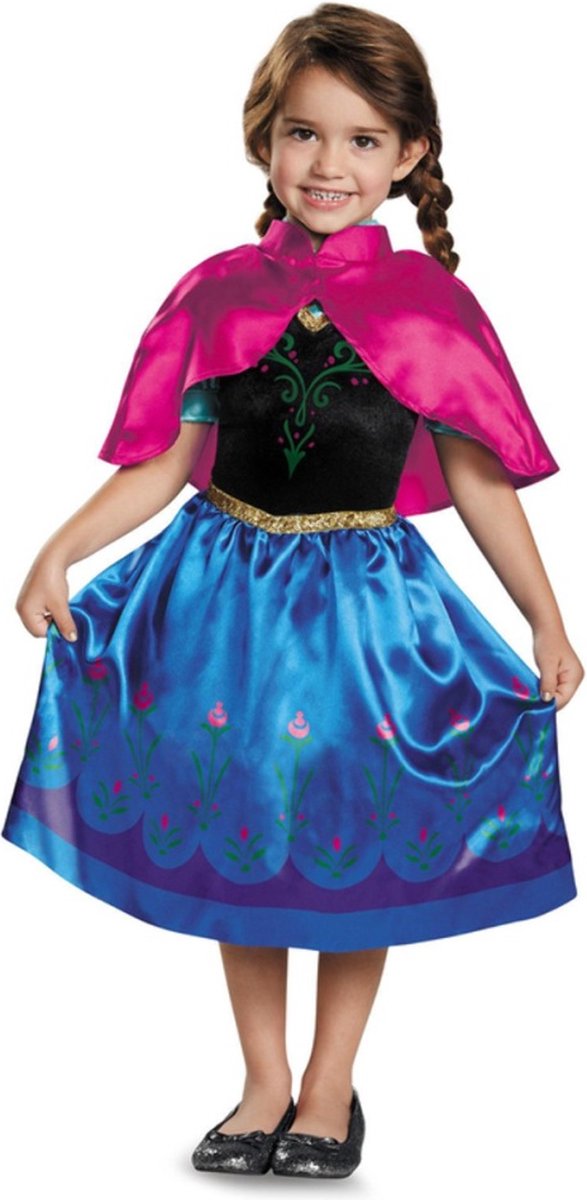 Smiffys Kostuum Jurk Kinderen -Kids tm 6 jaar- Disney Frozen Anna Travelling Classic Multicolours