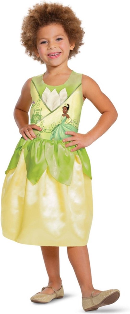 Smiffys Kostuum Jurk Kinderen -Kids tm 6 jaar- Disney Princess & The Frog Tiana Basic Plus Groen