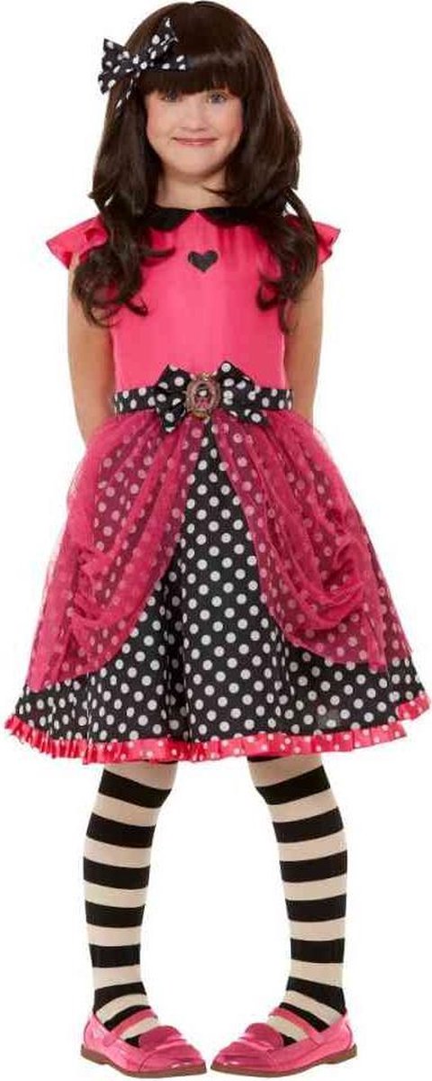 Smiffy's - Pop kostuum Kostuum - Santoro Pop Ladybird Lieveheersbeestje - Meisje - Roze, Zwart, Wit / Beige - Large - Carnavalskleding - Verkleedkleding
