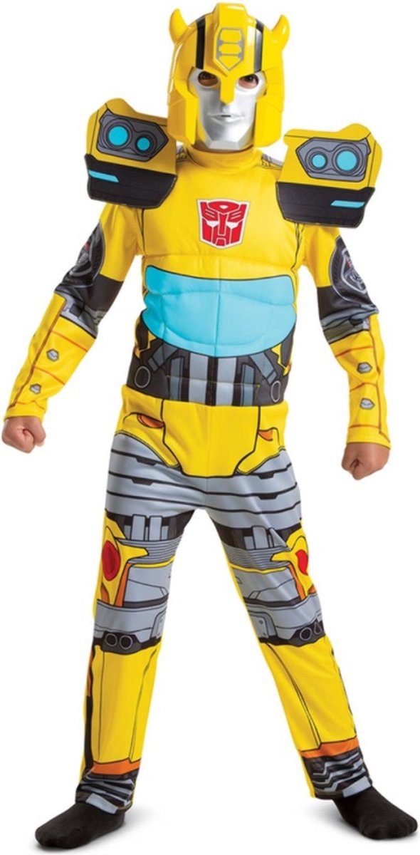 Smiffys - Transformers Bumblebee Costume Kids - Maat 128-136 - Geel/Geel