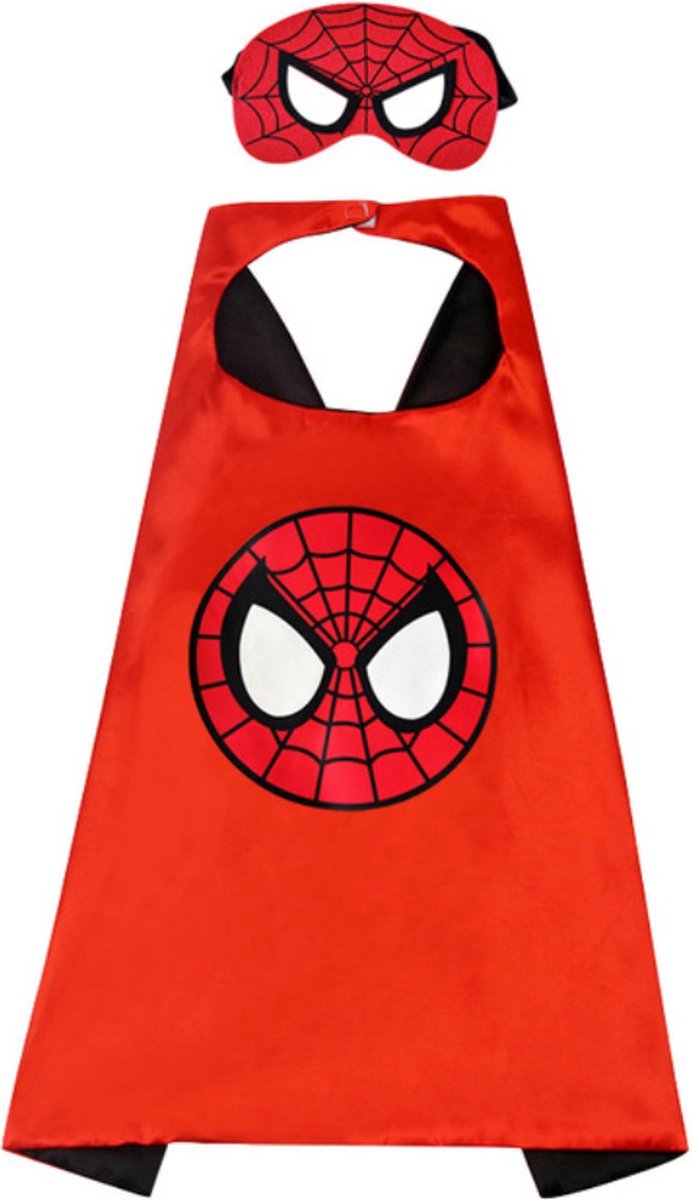 Spiderman Cape - Kleding kinderen - Kostuum - Verkleedpak Kind - Verkleedkleren - Pak Verkleedkleding - Masker - Spiderman
