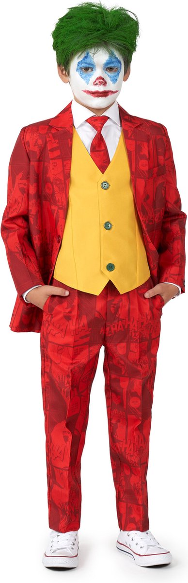Suitmeister Joker Kostuum - Jongens Pak - Carnaval En Halloween Kostuum - Batman - Rood - Maat XL