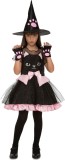 VIVING COSTUMES / JUINSA - Katten heks kostuum voor meisjes - 110/116 (5-6 jaar) - Kinderkostuums
