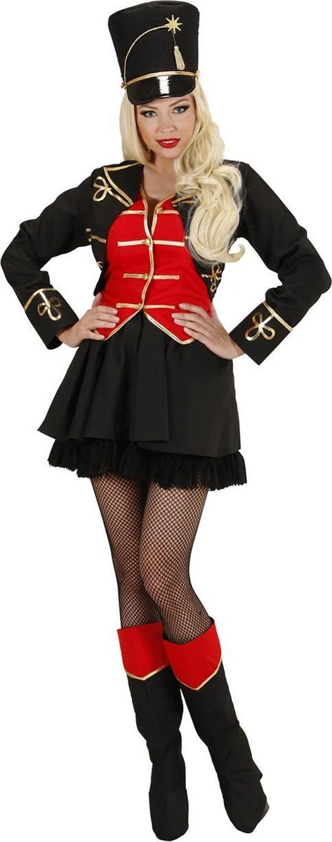 Widmann - Circus Kostuum - Sexy Dompteur Galop Kostuum Vrouw - Rood, Zwart - Large - Carnavalskleding - Verkleedkleding
