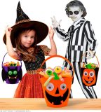 Widmann - Halloween Kostuum - Trick Or Treat Snoeptas Lachende Pompoen - Oranje - Halloween - Verkleedkleding