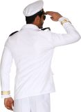 Widmann - Kapitein & Matroos & Zeeman Kostuum - Jas Kapitein Passagiersschip Luxe Cruise Man - Wit / Beige - XXL - Carnavalskleding - Verkleedkleding