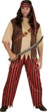 Widmann - Piraat & Viking Kostuum - Bukanero Piraat Kostuum - Rood, Bruin - Medium - Carnavalskleding - Verkleedkleding