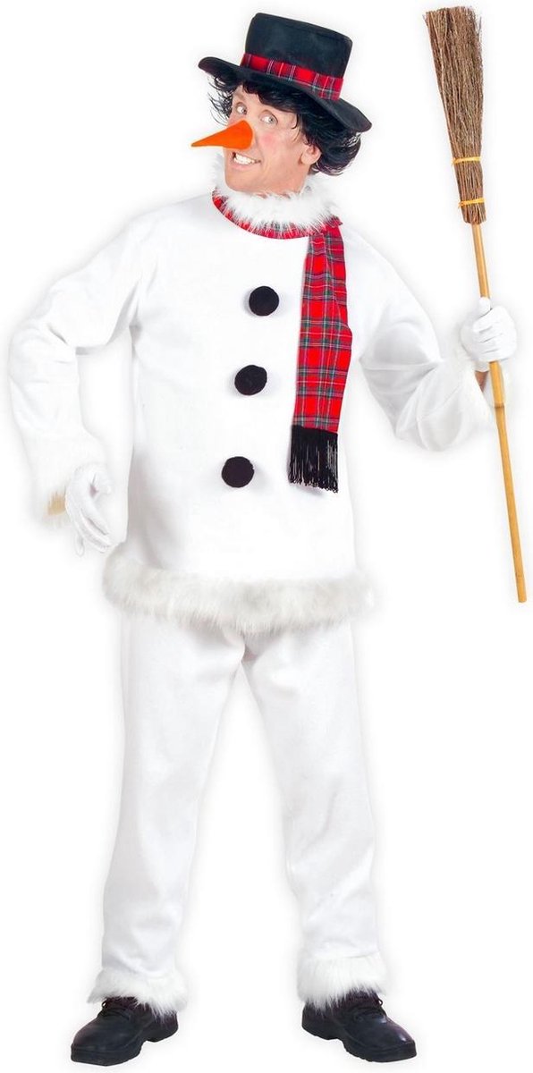 Widmann - Sneeuwman & Sneeuw Kostuum - Eskimo Pluche Alice In Wonderland XL Kostuum Man - Wit / Beige - Small - Kerst - Verkleedkleding