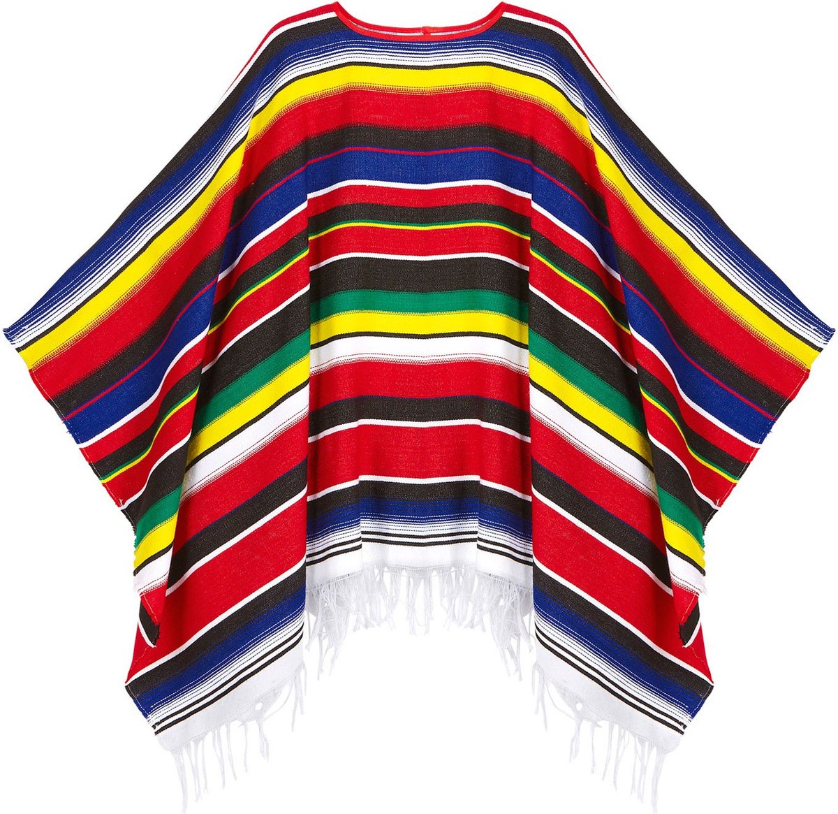 Widmann - Spaans & Mexicaans Kostuum - Orale Hombre Mexicaanse Poncho - Multicolor - Carnavalskleding - Verkleedkleding
