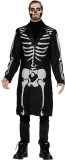 Wilbers & Wilbers - Spook & Skelet Kostuum - Mr Skeletman - Zwart - Medium - Halloween - Verkleedkleding