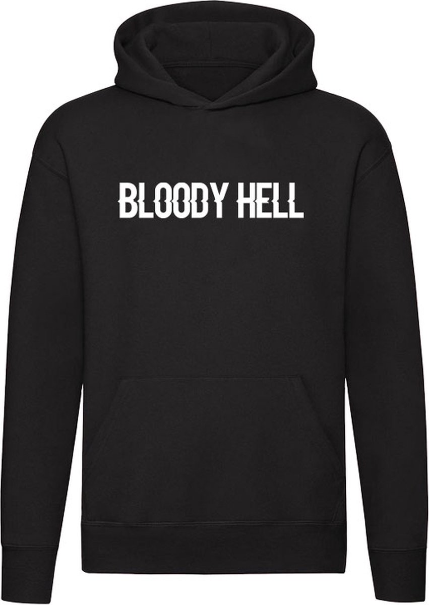 Bloody hell Hoodie - engels - taal - humor - grappig - unisex - trui - sweater - capuchon
