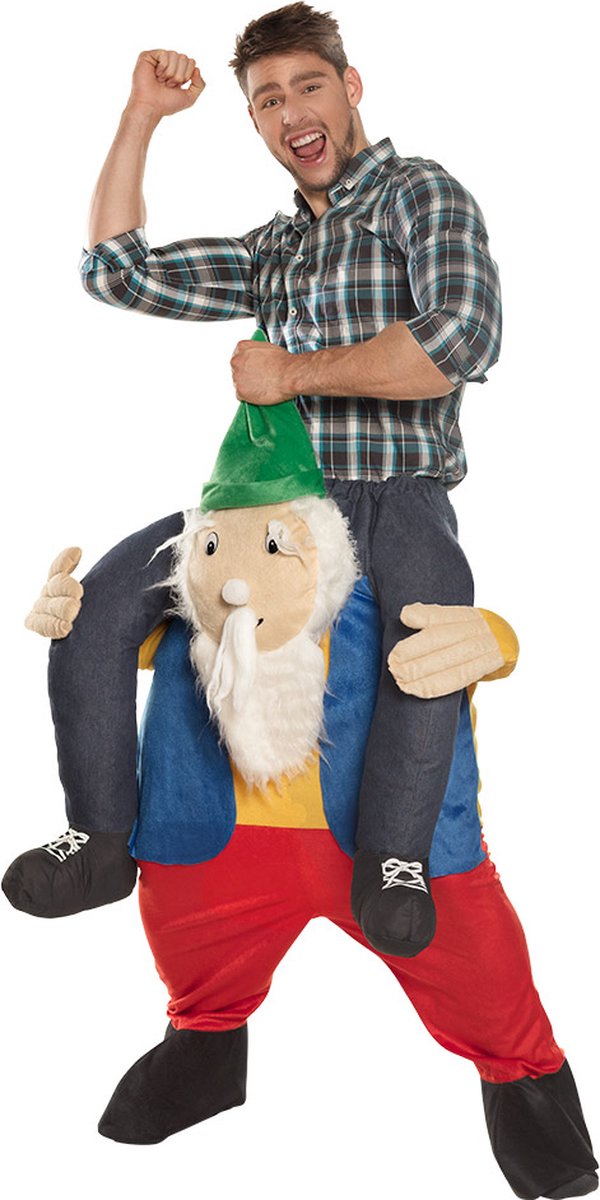 Boland - Kostuum Funny gnome (one size) - Multi - One size - Volwassenen - Kabouter - Dieren