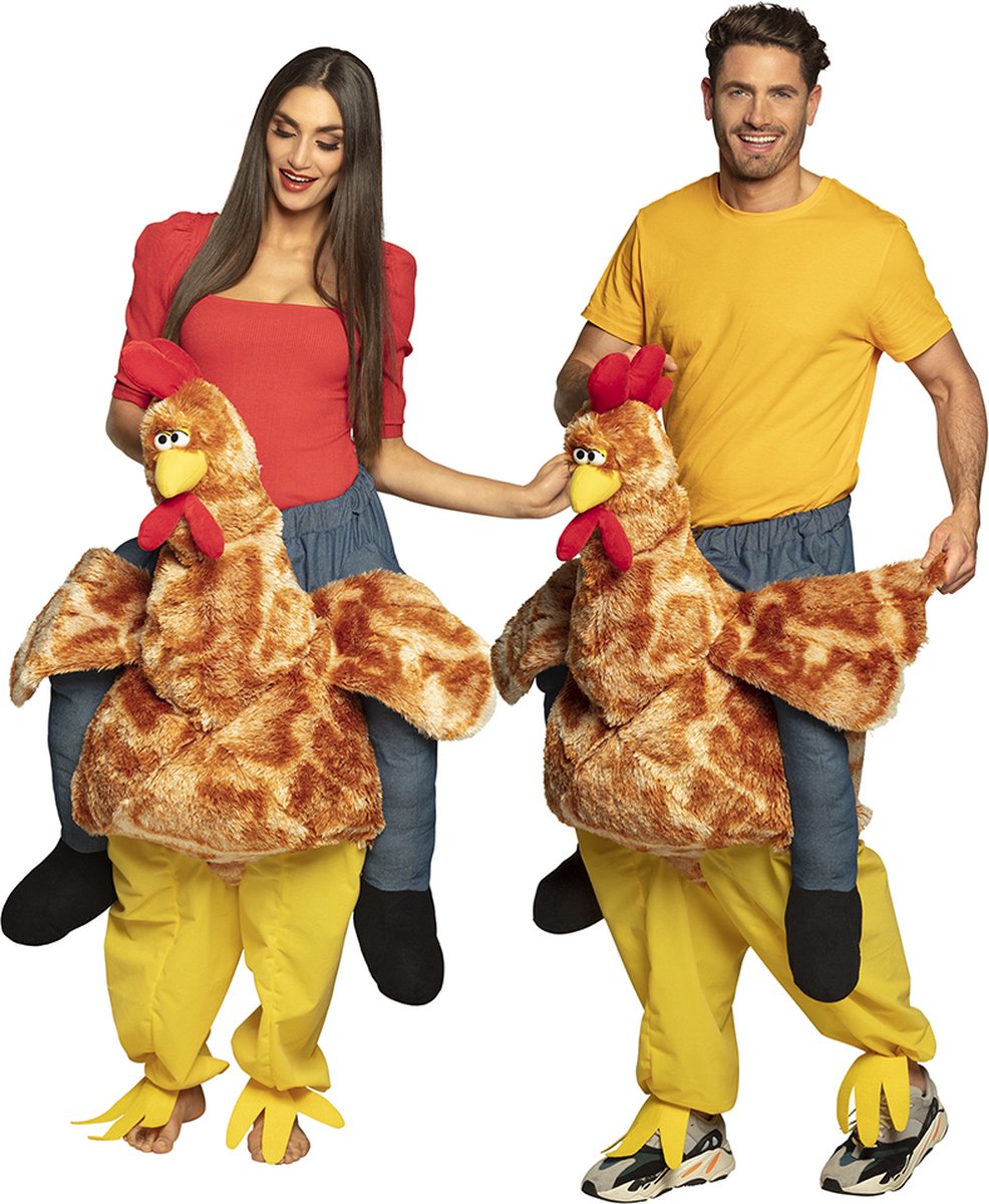 Boland - Kostuum Funny rooster (one size) - Multi - One size - Volwassenen - Vogel - Dieren
