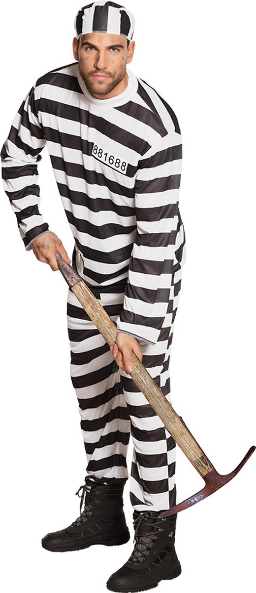 Boland - Kostuum Gevangene Jackson (M/L) - Multi - M/L - Volwassenen - Boef - Politie en Boeven