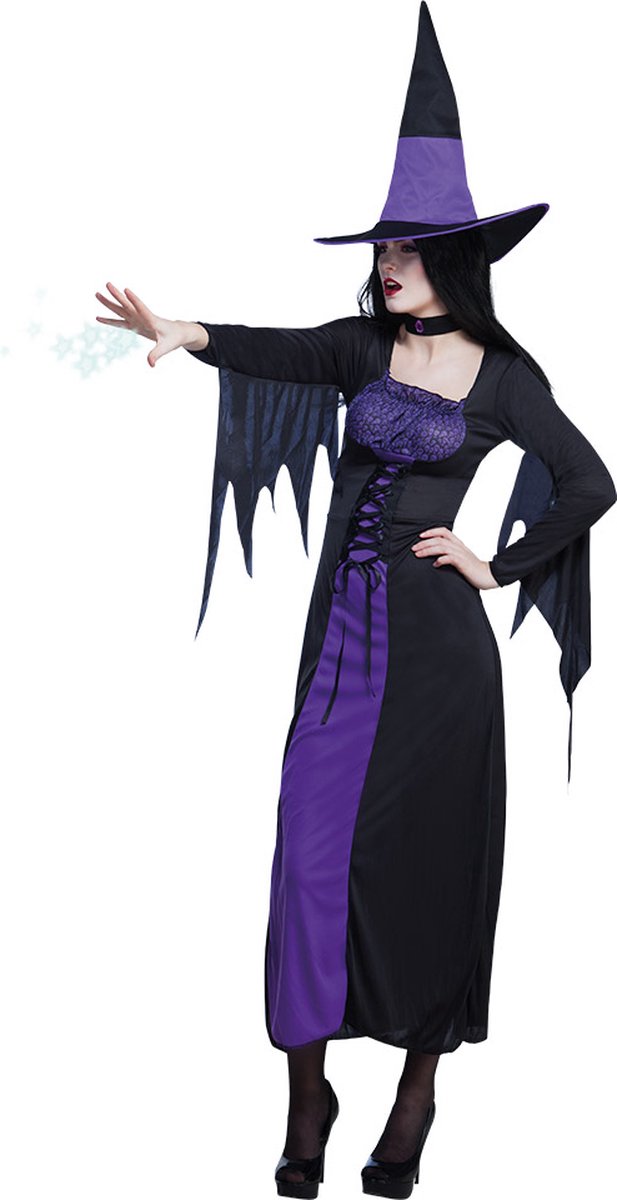 Boland - Kostuum Purple hag (36/38) - Multi - S - Volwassenen - Heks - Halloween verkleedkleding - Heks