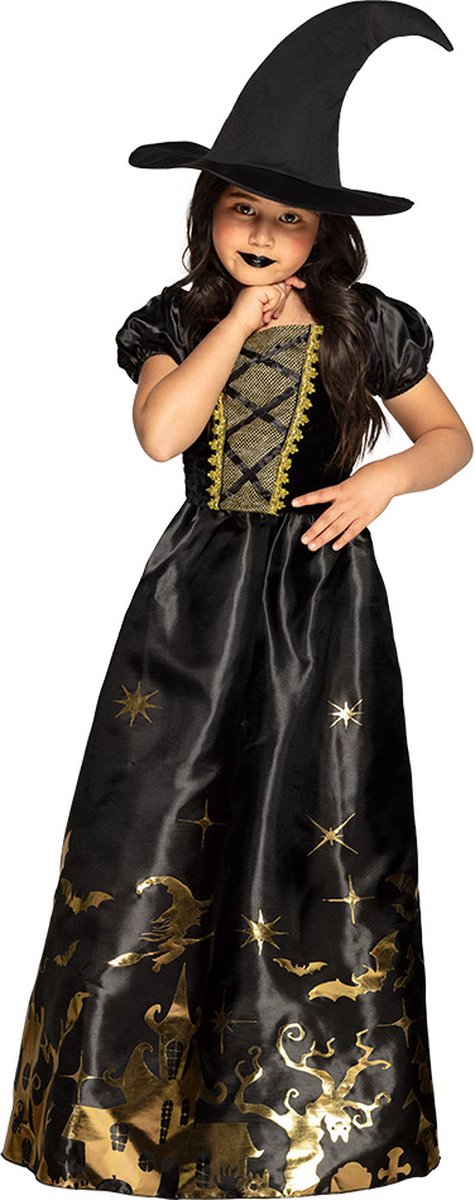 Boland - Kostuum Spooky witch (7-9 jr) - Multi - 7-9 jaar - Kinderen - Heks - Halloween verkleedkleding - Heks