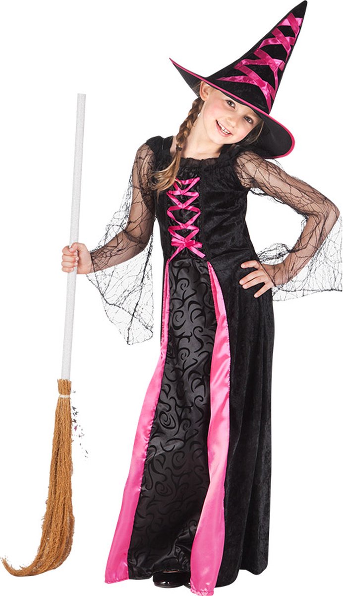 Boland - Kostuum Webbed witch (10-12 jr) - Multi - 10-12 jaar - Kinderen - Heks - Halloween verkleedkleding - Heks