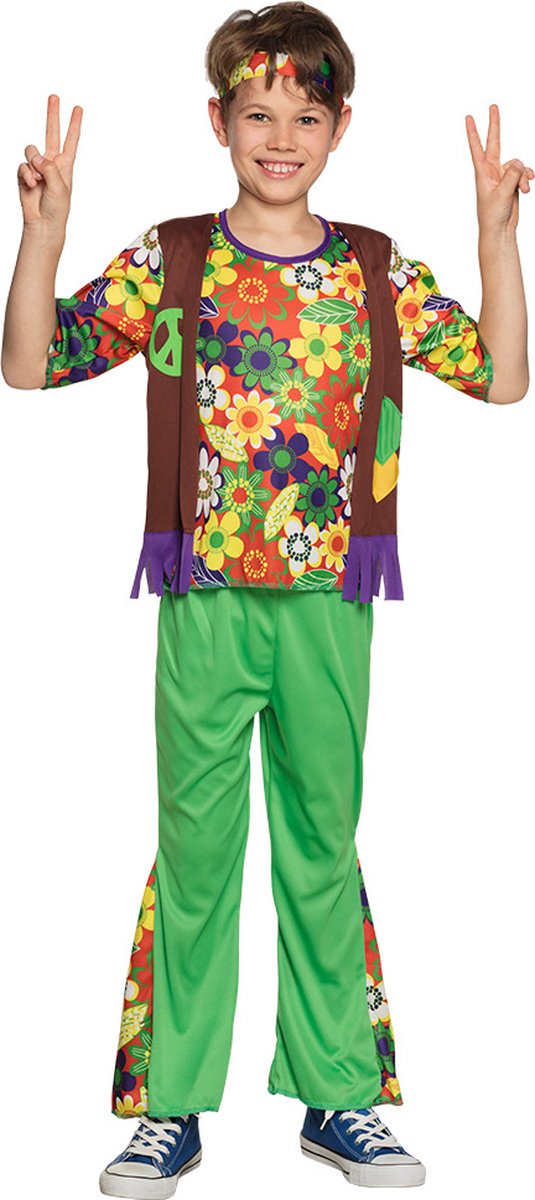 Boland - Kostuum Woodstock jongen (4-6 jr) - Multi - 4-6 jaar - Kinderen - Hippie - 60's & 70's - Hippie & Flower Power