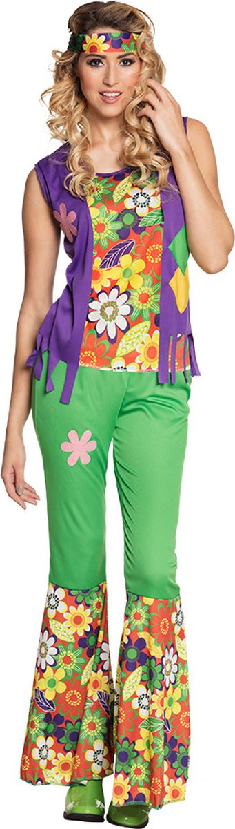Boland - Kostuum Woodstock vrouw (M) - Multi - M - Volwassenen - Hippie - 60's & 70's - Hippie & Flower Power