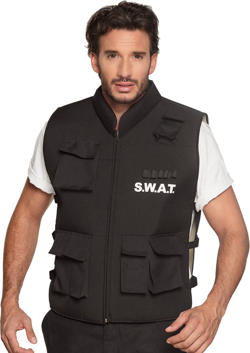 Boland - Vest SWAT (L/XL) - Zwart - L/XL - Volwassenen - SWAT - Politie en Boeven