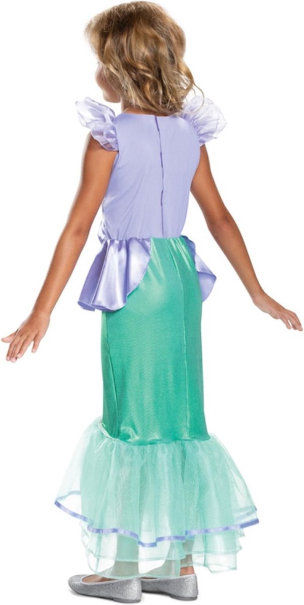 Smiffys - Disney The Little Mermaid Ariel Deluxe Kostuum Jurk Kinderen - Maat 94-110- Paars/Groen
