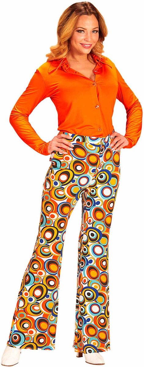 WIDMANN - Groovy jaren 70 bubbel broek voor vrouwen - L / XL