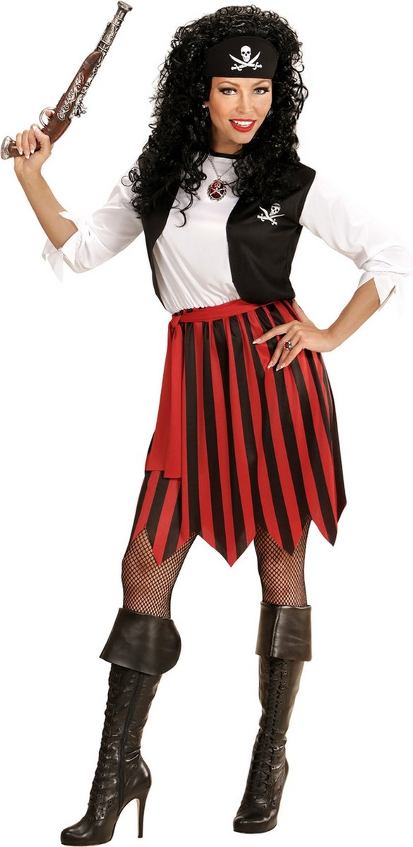 Widmann - Piraat & Viking Kostuum - Pirate Pemm - Vrouw - Rood - Large - Carnavalskleding - Verkleedkleding