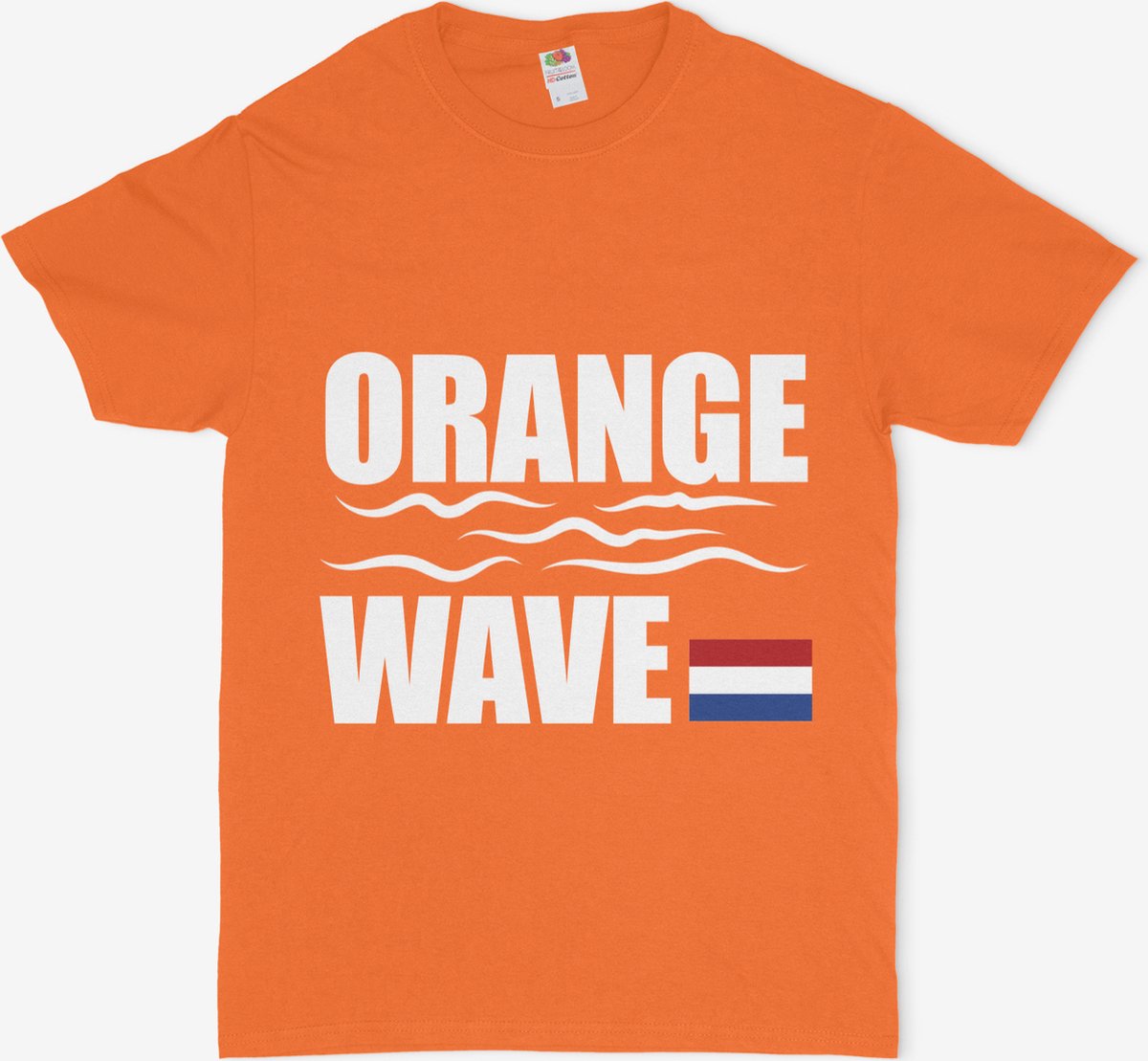 Fruit of the Loom SC230-Tshirt-Oranje-Formule 1-Orange Day-Voetbal-Max Verstappen-Zandvoort-Koningsdag