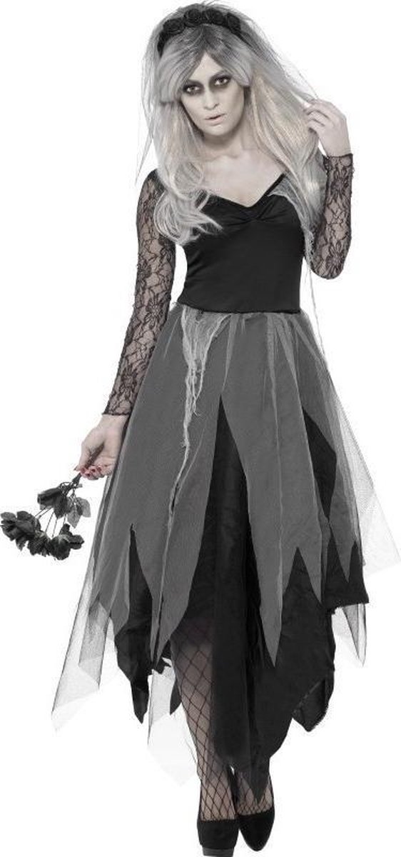 Halloween - Zombie bruidsjurk verkleedkleding voor dames - Halloween/horror kostuum 44/46