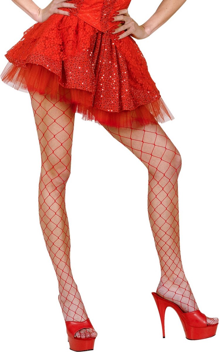 Kanten Rokje Met Petticoat, Rood Vrouw | One Size | Carnaval kostuum | Verkleedkleding