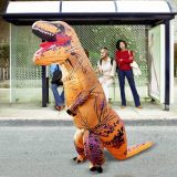 MikaMax Opblaasbaar Dino Pak - Dinosaurus Pak - Verkleedkleding - T-Rex pak - Maat 1,50 tot 2,20 meter - Met Ingebouwde ventilator