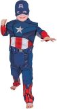 Verkleedpak Luxe Premium Captain America Avengers Movie Maat 122-128